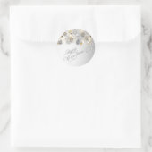 Sticker Rond Boules de Noël, Snowflakes, Lumières, Joyeux Noël (Sac)