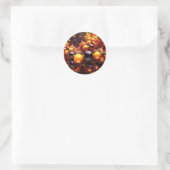 Sticker Rond Boules D'Or Et Étoiles Fractées (Sac)