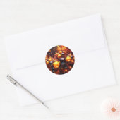 Sticker Rond Boules D'Or Et Étoiles Fractées (Enveloppe)