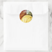 Sticker Rond Boules Douces De Fil (Sac)