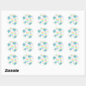 Sticker Rond Boules Pastel Rainbow (Feuille)