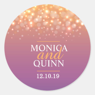 Sticker Rond Boules pétillantes de champagne moderne autocollan