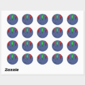 Sticker Rond Boules Suspendues Colorées (Feuille)