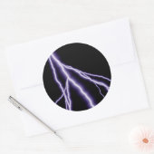 Sticker Rond Boulon de foudre violet (Enveloppe)