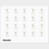 Sticker Rond Boulon rose lapin (Feuille)