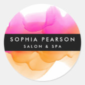 Sticker Rond Boulot d'aquarelle moderne (Devant)