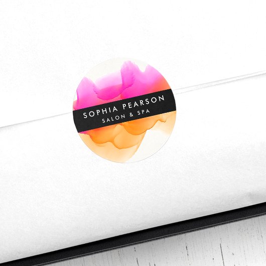 Sticker Rond Boulot d'aquarelle moderne