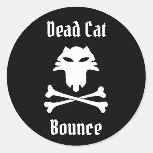 Sticker Rond Bounce de chat mort