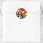 Sticker Rond Bouncy Balls Anniversaire (Sac)