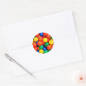 Sticker Rond Bouncy Balls Anniversaire (Enveloppe)