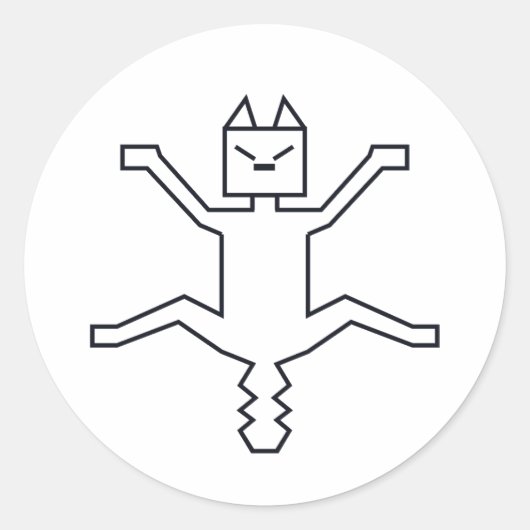 Sticker Rond Bouncy cat (Devant)