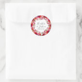 Sticker Rond Bountiful Rose Ruby Red Mariage (Sac)