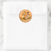 Sticker Rond Bounty d'automne (Sac)