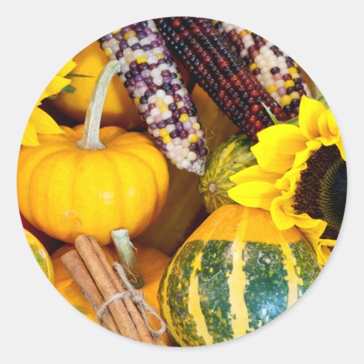 Sticker Rond Bounty d'automne (Devant)