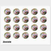 Sticker Rond Bouquet dans un vase d'Auguste Renoir (Feuille)