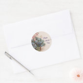Sticker Rond Bouquet dans une corbeille (Enveloppe)