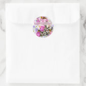 Sticker Rond Bouquet d'avril Anniversaire (Sac)