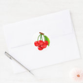 Sticker Rond Bouquet de cerises (Enveloppe)