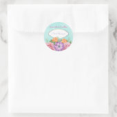 Sticker Rond Bouquet de fleurs d'aquarelle parfum bougie (Sac)