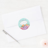 Sticker Rond Bouquet de fleurs d'aquarelle parfum bougie (Enveloppe)