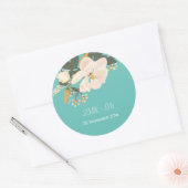 Sticker Rond Bouquet de fleurs Magnolia Spring (Enveloppe)