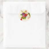 Sticker Rond Bouquet de fleurs mixtes (Sac)