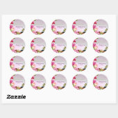 Sticker Rond Bouquet de fleurs pour toutes les occasions (Feuille)
