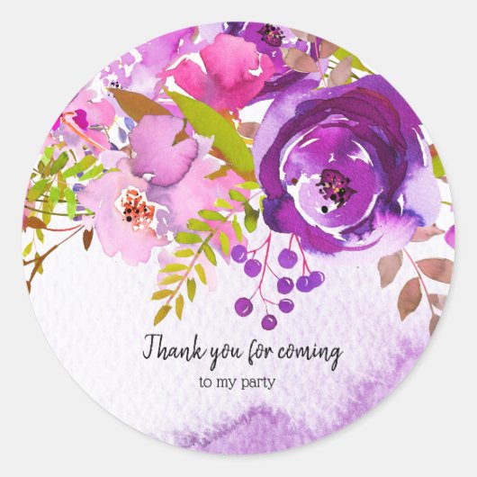 Sticker Rond Bouquet de fleurs pour toutes les occasions (Devant)