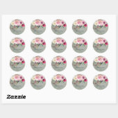 Sticker Rond Bouquet de fleurs pour toutes les occasions (Feuille)