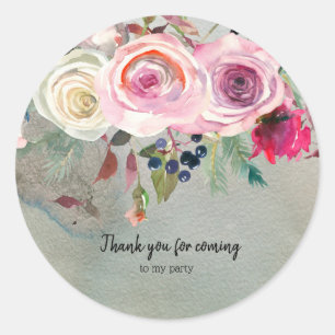 Sticker Rond Bouquet de fleurs pour toutes les occasions