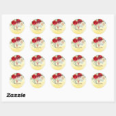 Sticker Rond Bouquet de fleurs pour toutes les occasions (Feuille)