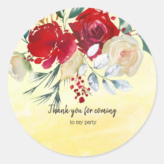 Sticker Rond Bouquet de fleurs pour toutes les occasions (Devant)