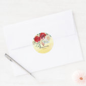 Sticker Rond Bouquet de fleurs pour toutes les occasions (Enveloppe)