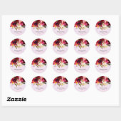 Sticker Rond Bouquet de fleurs pour toutes les occasions (Feuille)