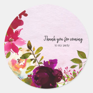 Sticker Rond Bouquet de fleurs pour toutes les occasions