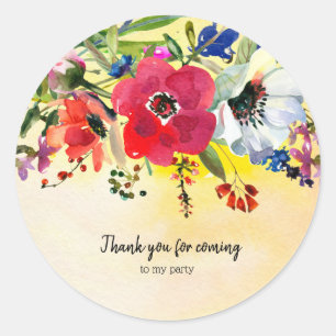 Sticker Rond Bouquet de fleurs pour toutes les occasions