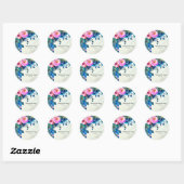 Sticker Rond Bouquet de fleurs pour toutes les occasions (Feuille)