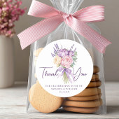 Sticker Rond Bouquet de fleurs rose violet moderne de pivoine M