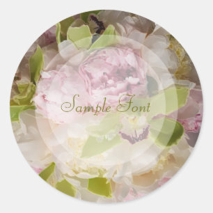 Sticker Rond Bouquet de mariée PixDezine / couleur de fond DIY