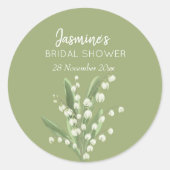 Sticker Rond Bouquet de muguet Shower de mariage  (Devant)