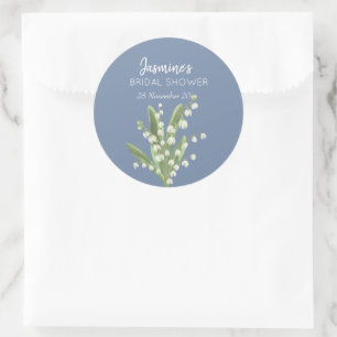 Sticker Rond Bouquet de muguet Shower de mariage