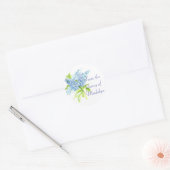 Sticker Rond Bouquet de printemps Blue Lilac Livre de nom perso (Enveloppe)