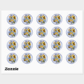 Sticker Rond Bouquet d'été - Grand-mère (Feuille)