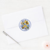 Sticker Rond Bouquet d'été - Grand-mère (Enveloppe)