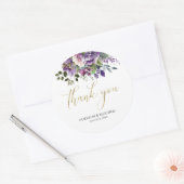 Sticker Rond Bouquet d'or violet violet violet (Enveloppe)