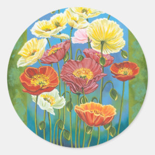 Sticker Rond Bouquet en frontière I