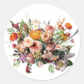 Sticker Rond Bouquet fleur sauvage Floral Belle (Devant)