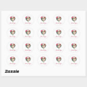Sticker Rond Bouquet floral (Feuille)