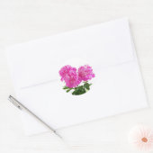 Sticker Rond Bouquet floral rose Fuchsia Peony (Enveloppe)