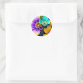 Sticker Rond Bouquet gai (Sac)